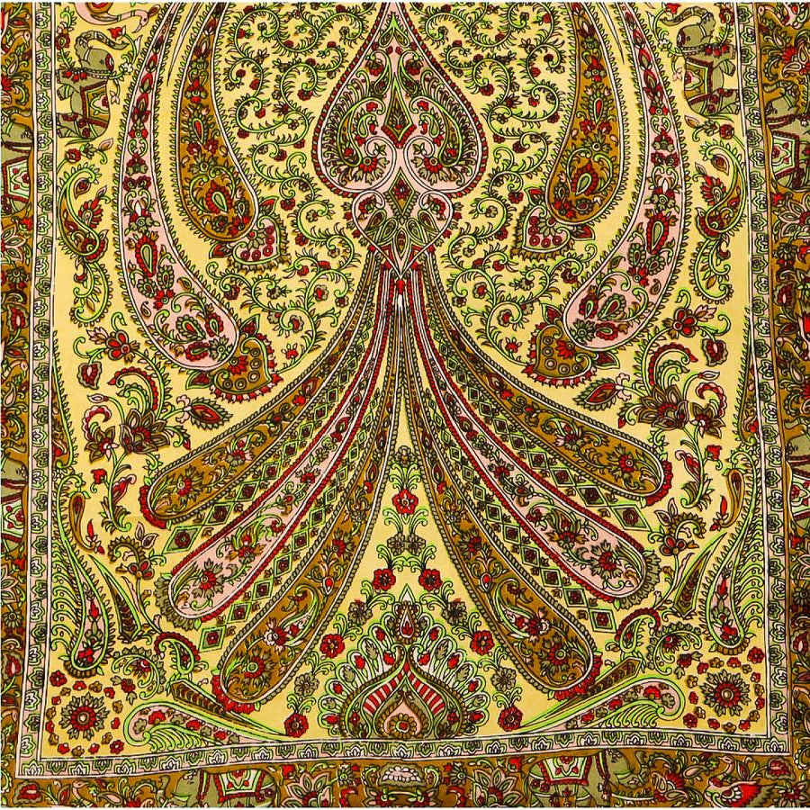 Gold-silk-scarf-print-luisa-ferne