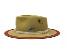 Left side of yellow handmade hat "Amalfi Coast" Luisa Ferne made to measure hats